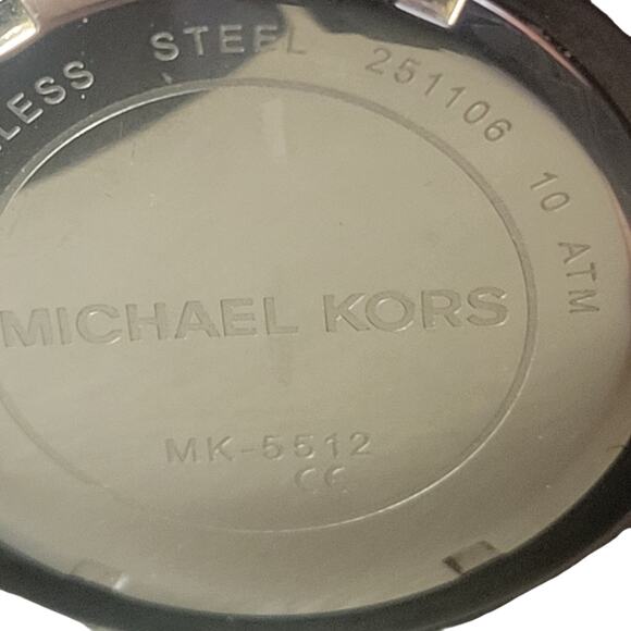 MIchael Kors Watch Model MK 5512 Black Case and Dial Band 6 inches closed - Picture 3 of 6